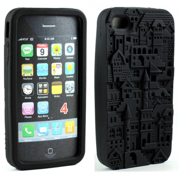 Wholesale iPhone 4 4S 3D Castle  Case (Black)